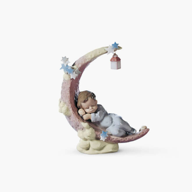 Figura niño Soñando con la luna