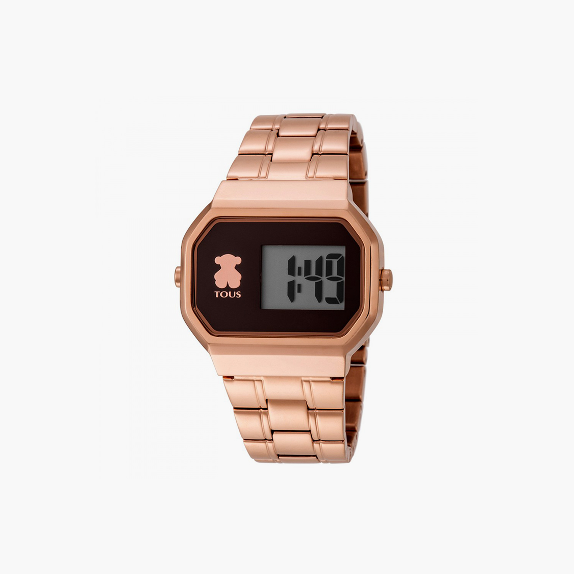 Reloj D-Bear Digital de acero IP rosado