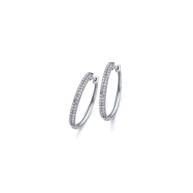 AROS ORO BLANCO PAVÉ DIAMANTES