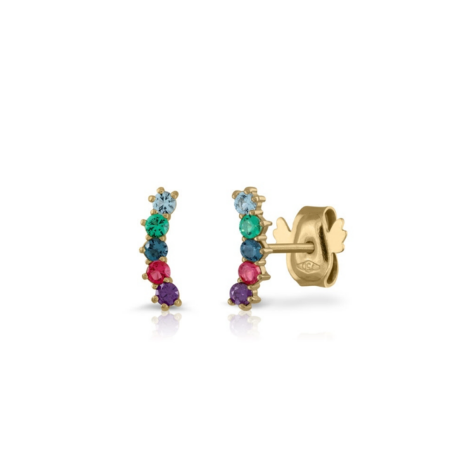 Pendientes oro trepador topacios