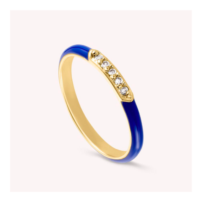 Agatha - Anillo fino BONHEUR - Azul Marino