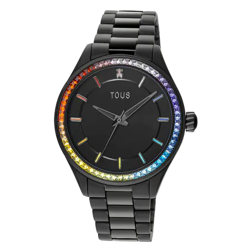 Reloj TOUS analógico con brazalete de acero IP negro T-shine