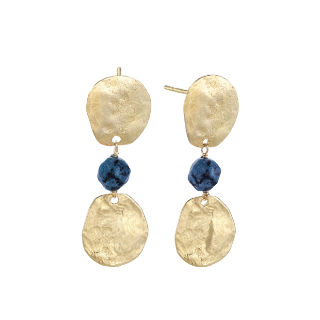 Pendientes De Plata Flappers De Durán Exquse Azul