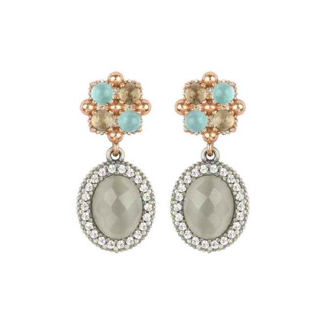 Sunfield -  Pendientes Elga Cuarzo Gris