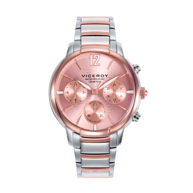 Viceroy - Reloj de mujer Chic caja y brazalete bicolor en acero e Ip rosa