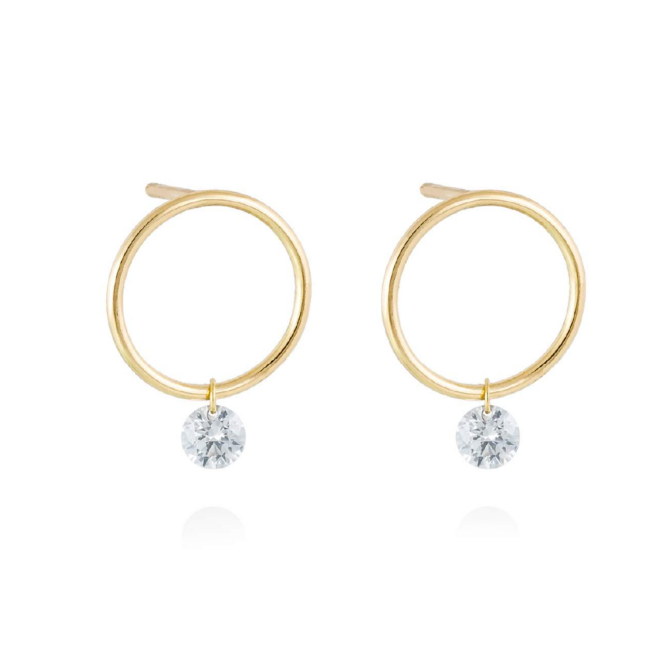 Marina García - Pendientes en Oro 18Kt. y diamantes