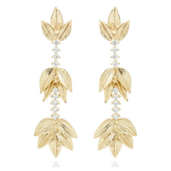 Marina García - Pendientes ANDROMEDA en plata dorada