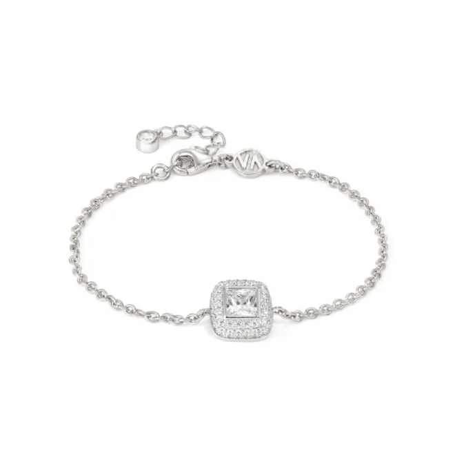 Nomination - Pulsera Domina con símbolo cuadrado y piedras