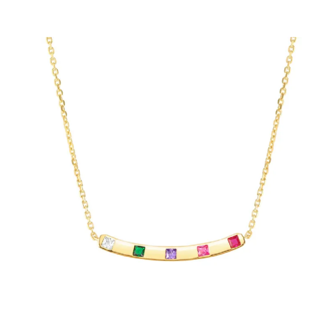 Nomination - Collar Carismática Placa en oro y cubic zirconia Colorate