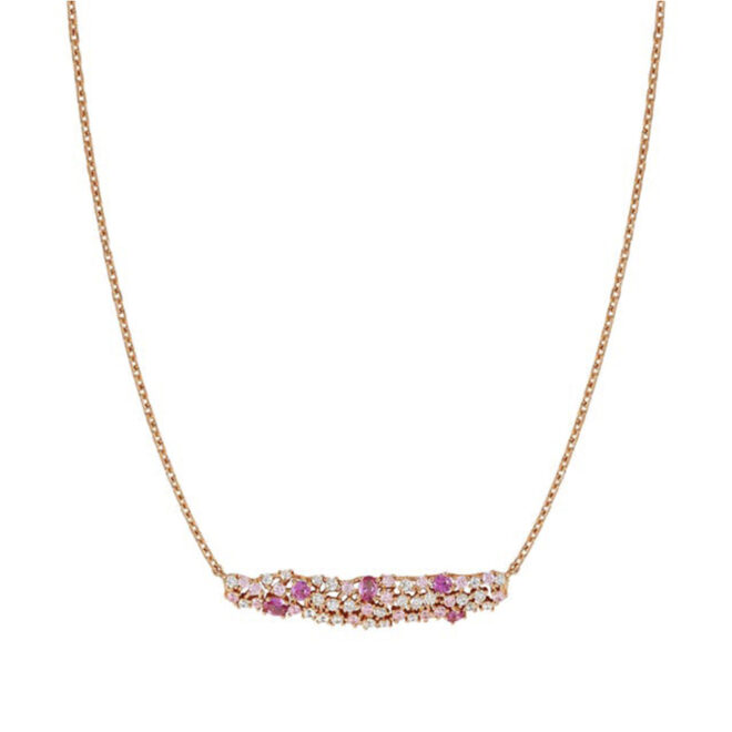 Nomination - Collar Mosaica con placa y 49 Cubic Zirconia de colores