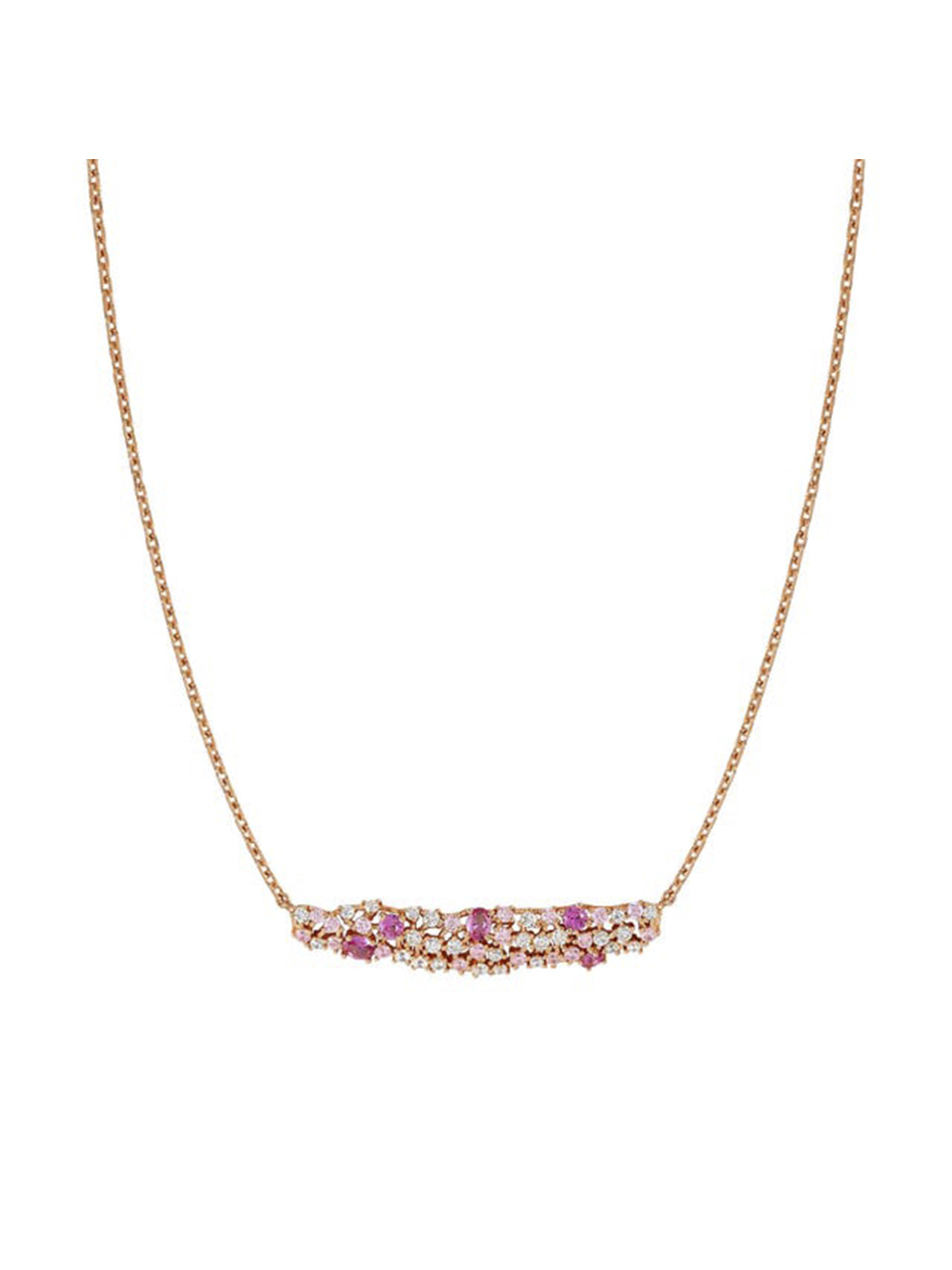 Nomination - Collar Mosaica con placa y 49 Cubic Zirconia de colores