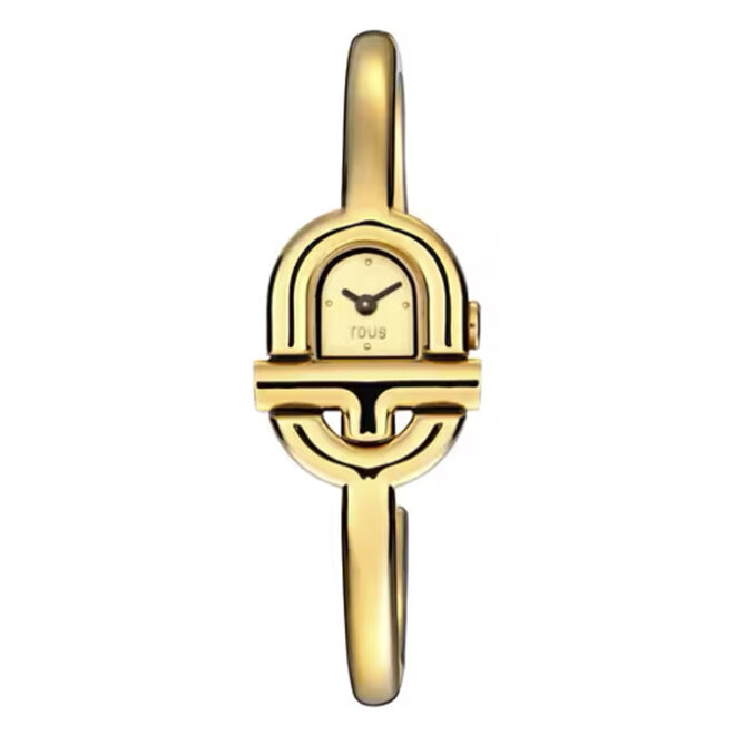 TOUS MANIFESTO Reloj analógico de acero dorado IPG con brazalete rígido