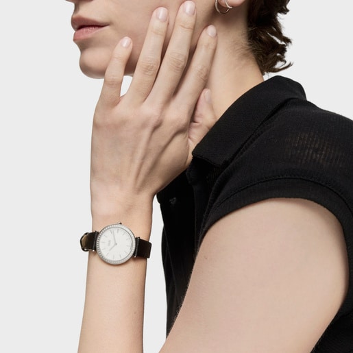 Tous - Reloj suizo analógico acero con diamantes