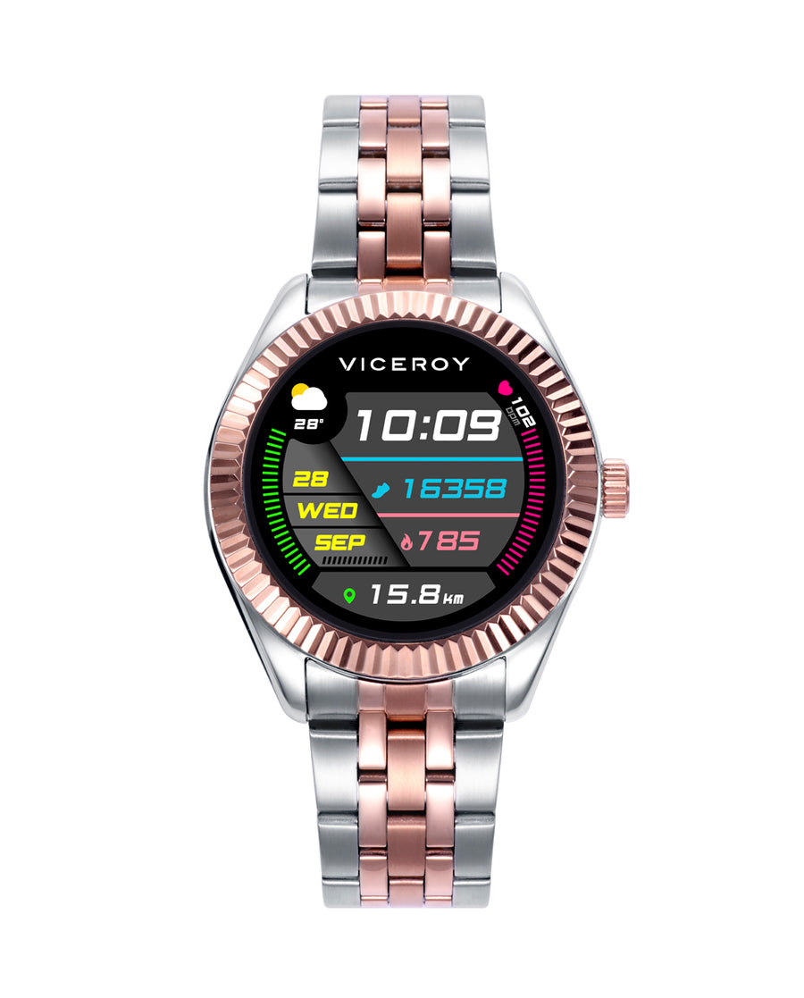 Viceroy - Reloj Smart Mujer caja y brazalete bicolor de acero