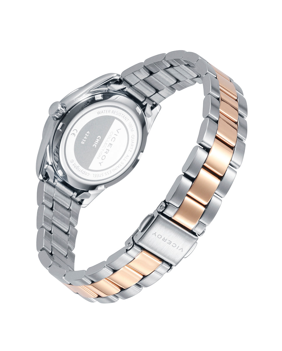 Viceroy - Reloj de mujer Chic con caja y brazalete de acero bicolor