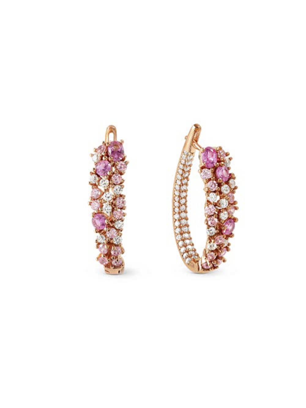 Nomination - Pendientes Mosaica en oro con 81 Cubic Zirconia de colores