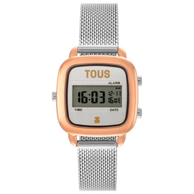 Reloj Digital Bicolor Tous con Brazalete de Acero D-Logo Mini