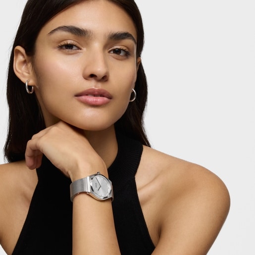 Reloj Analógico Tous con Brazalete de Acero Karat Round Mesh