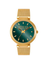 Reloj Analógico Tous con Esfera Verde y Brazalete Dorado S-Mesh Mirror