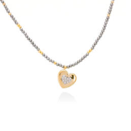 Gargantilla LOVE en plata dorada de Marina García