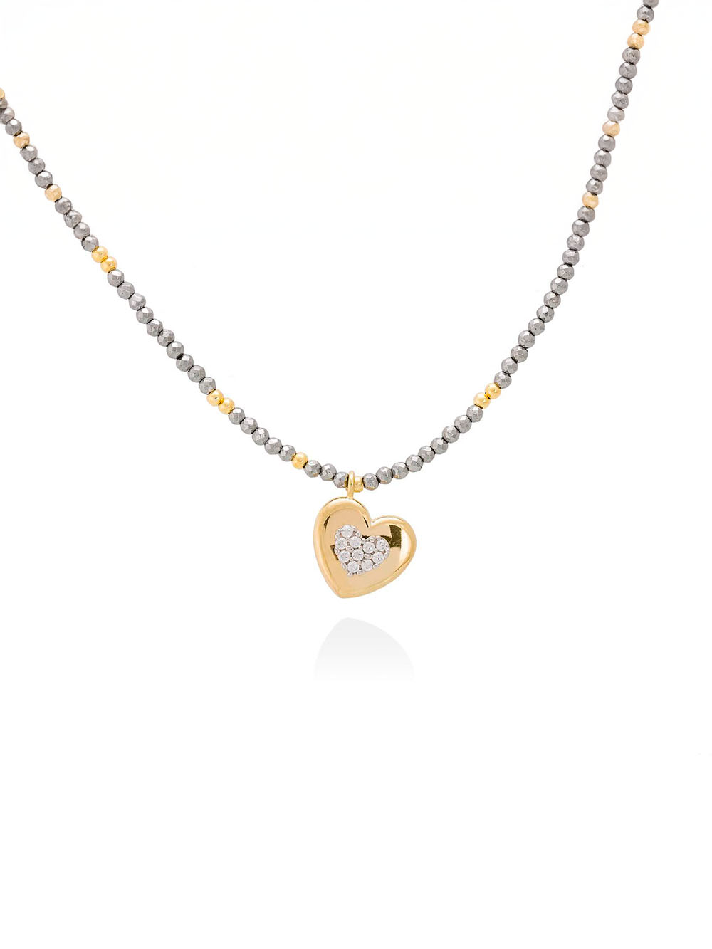 Gargantilla LOVE en plata dorada de Marina García