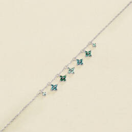 Pulsera de cadena Agatha Paris Beloved de plata de ley con pampillas multicolor 02420786-255-TU