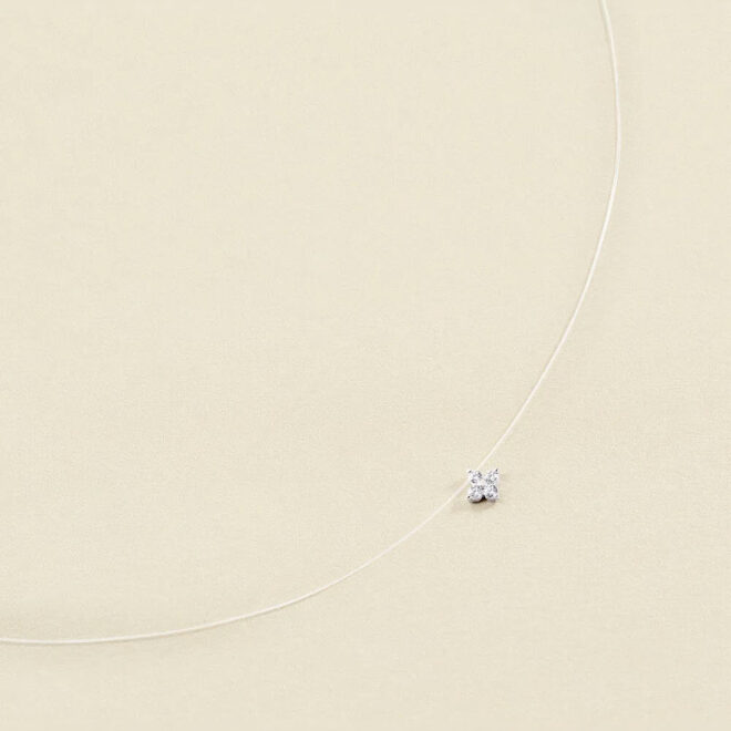 Collar corto Agatha Paris Beloved con circonita y baño de rodio 02620639-136-TU