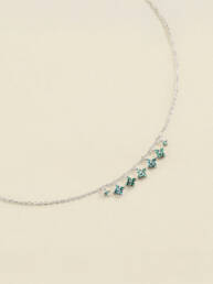 Collar corto Agatha Paris Beloved de plata de ley con pampillas multicolor 02620641-255-TU