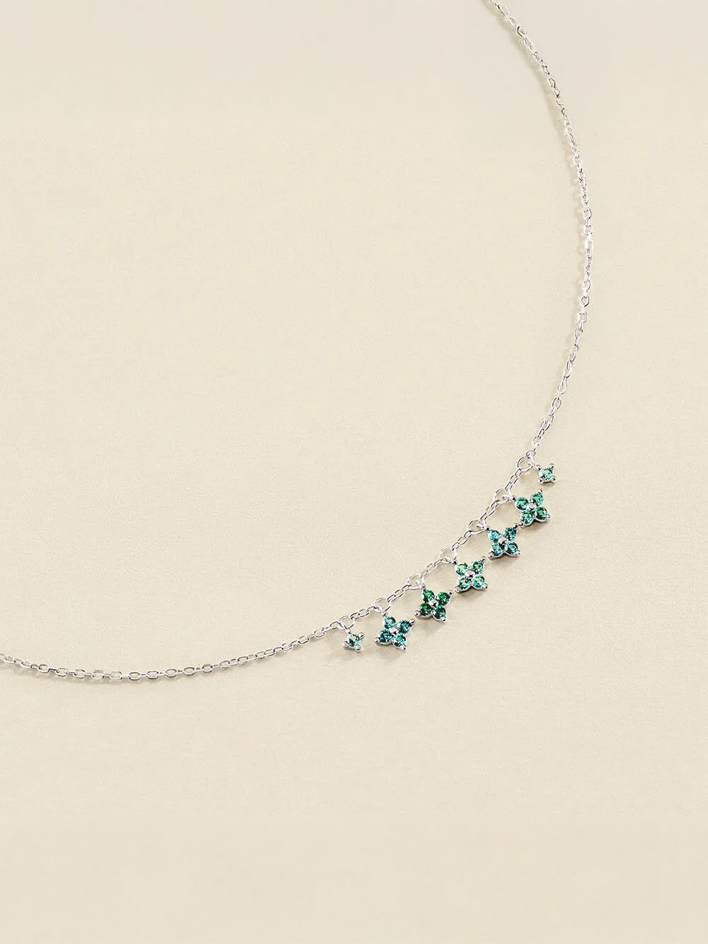 Collar corto Agatha Paris Beloved de plata de ley con pampillas multicolor 02620641-255-TU