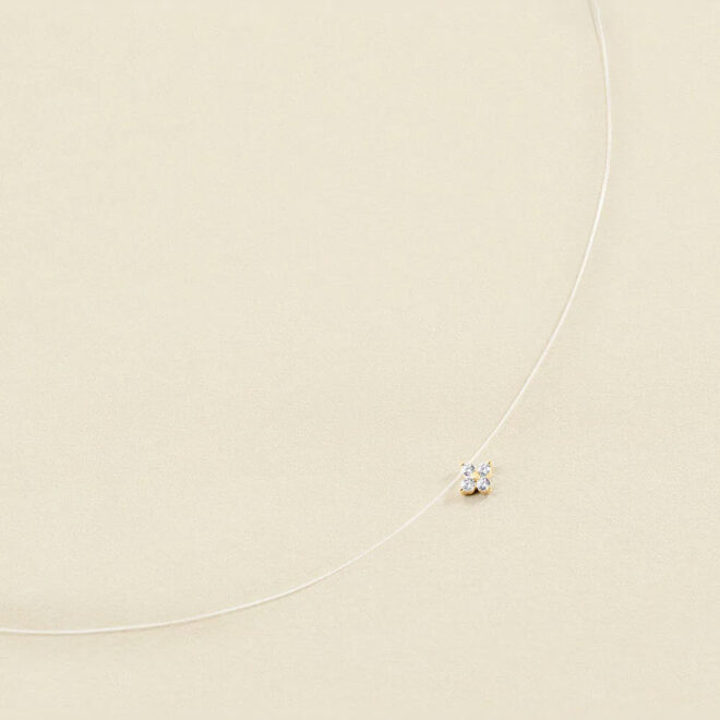 Collar corto Agatha Paris Beloved con circonita y baño de oro 02690221-137-TU