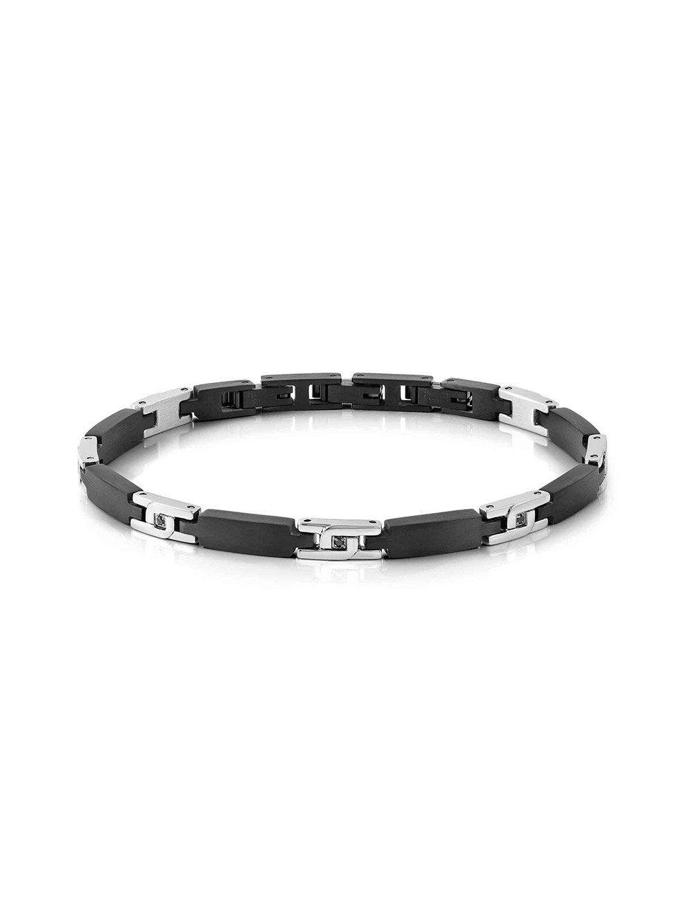 Pulsera Nomination Strong Diamond en PVD Negro con 7 Diamantes Negros 028323/007