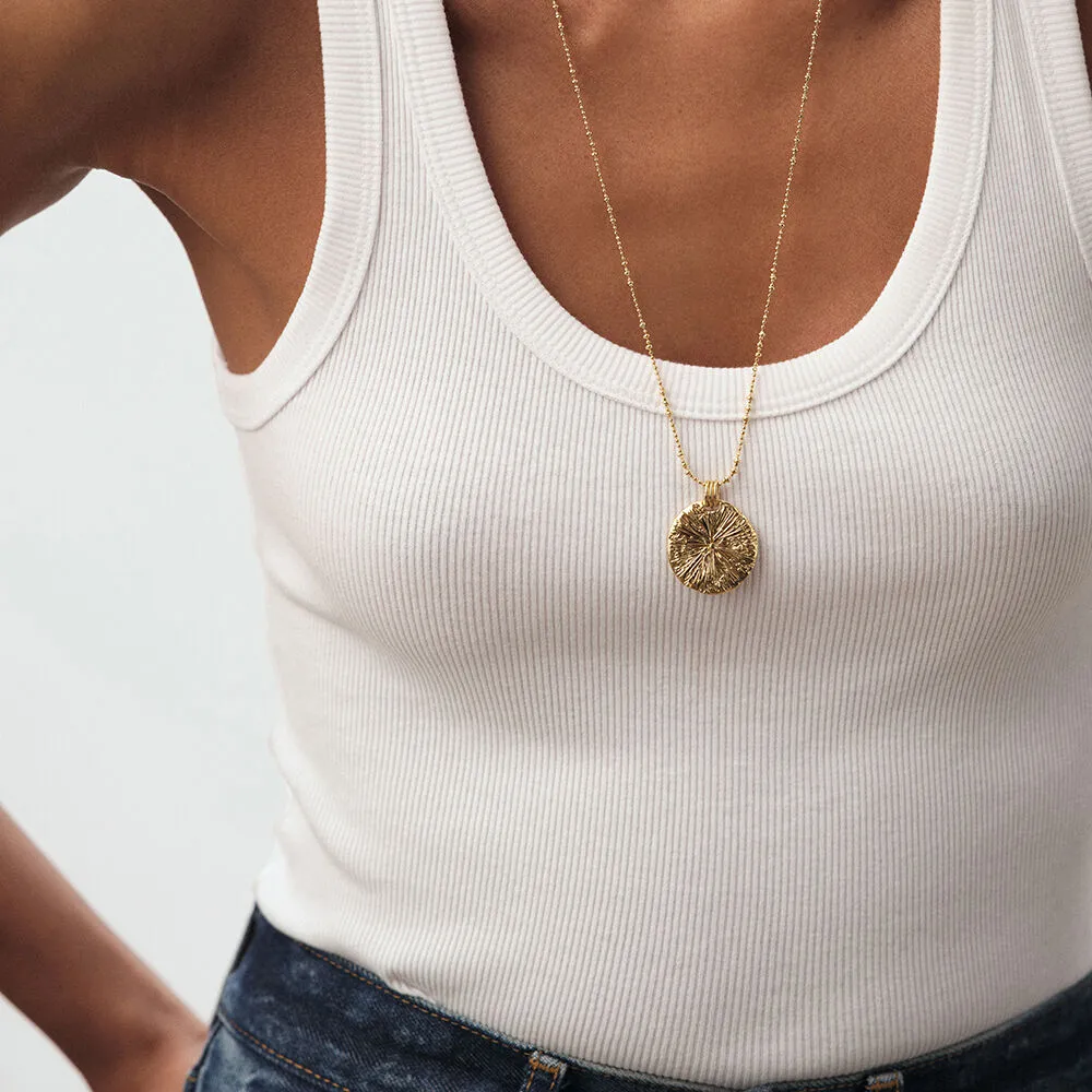 Colgante AGATHA PARIS TALISMANS con piedra citrina y acabado dorado 02880096-123-TU