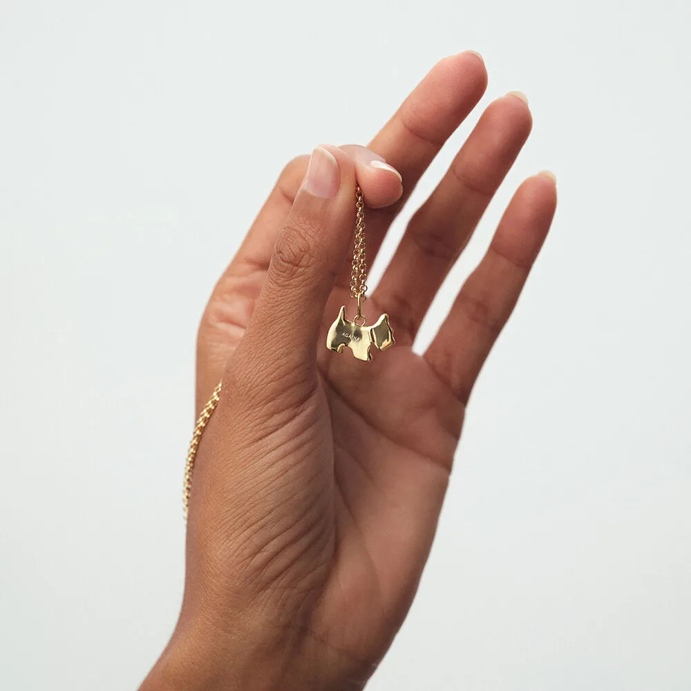 Colgante AGATHA PARIS TALISMANS medalla perro dorado 02880062-157-TU