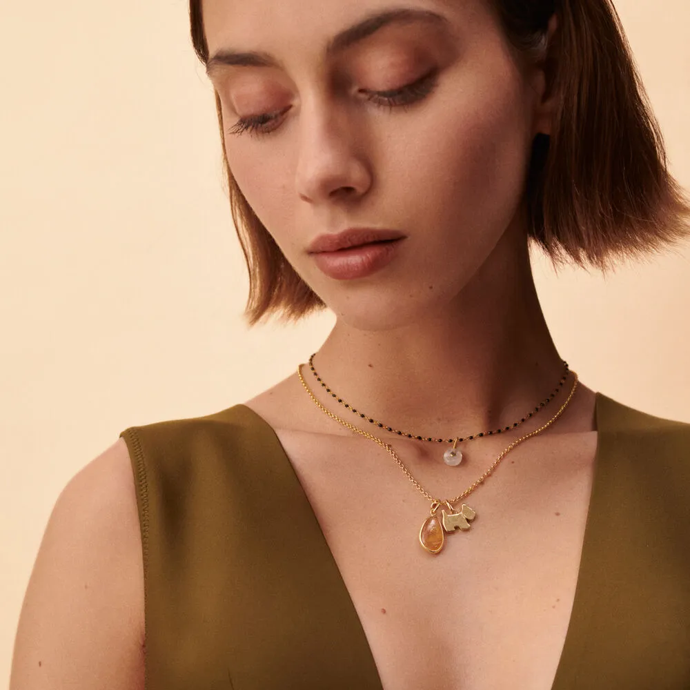 Colgante AGATHA PARIS TALISMANS medalla perro dorado 02880062-157-TU