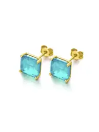 Pendientes Le Carré Blue Love oro 18K con topacios GB172OA00