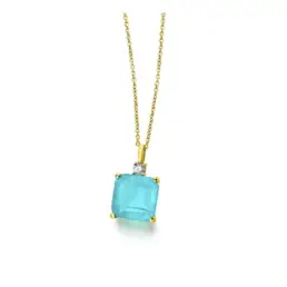 Colgante Le Carré Blue Love oro 18K con topacio azul GD138OA00