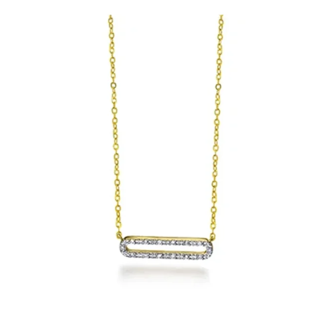 Colgante Le Carré oro 18K con diamantes modelo Hebilla GD147OA00