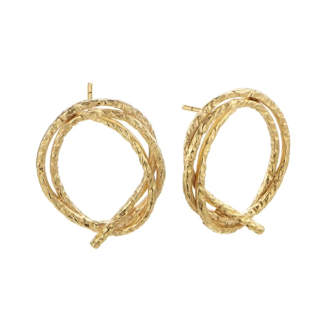 Pendientes De Plata Dorada Edicion Limitada De Durán Exquse