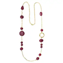 Collar Durán Exquse colección Pompeya de plata dorada con ágatas 00512692