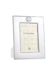 Marco Iniciales Pedro Durán plateado para foto 07500607