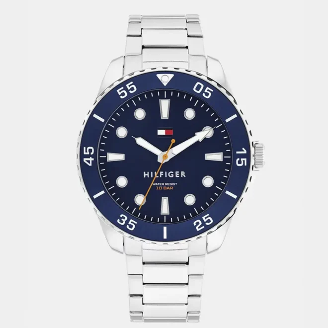 Reloj de hombre Tommy Hilfiger Oceanic de acero con bisel azul 1792202
