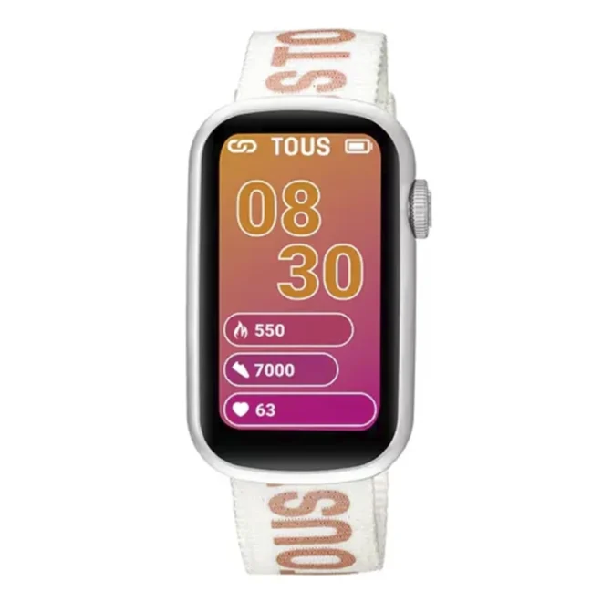 Smartwatch TOUS T-Band rosa con correas de nylon y silicona 200351087