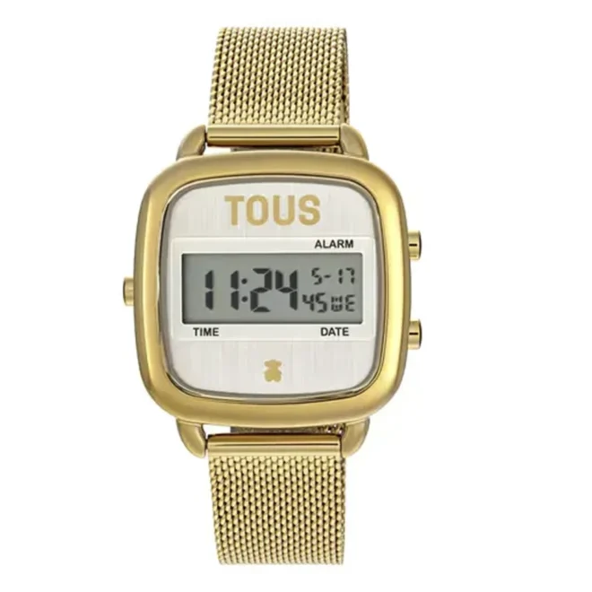 Reloj digital dorado TOUS D-Logo New con malla milanesa 300358090