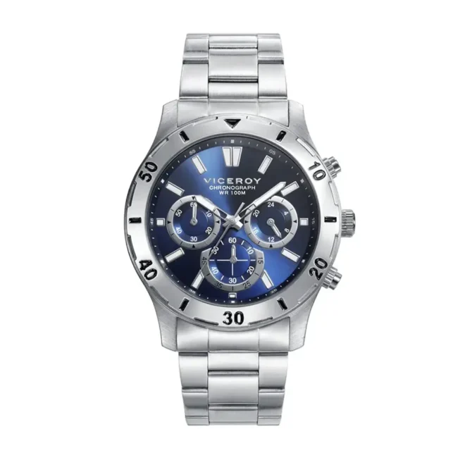 Reloj Viceroy Heat de hombre en acero con cronógrafo y esfera azul 401135-37
