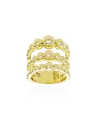 Anillo triple aro Marina García de plata bañada en oro 91124SD