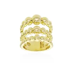 Anillo triple aro Marina García de plata bañada en oro 91124SD