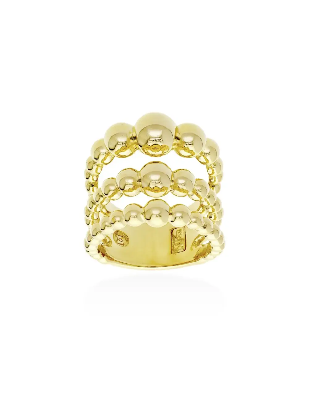 Anillo triple aro Marina García de plata bañada en oro 91124SD