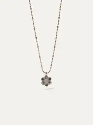 Colgante Sunfield Celia Hirta de plata con cuarzo rosa y circonitas CL065210