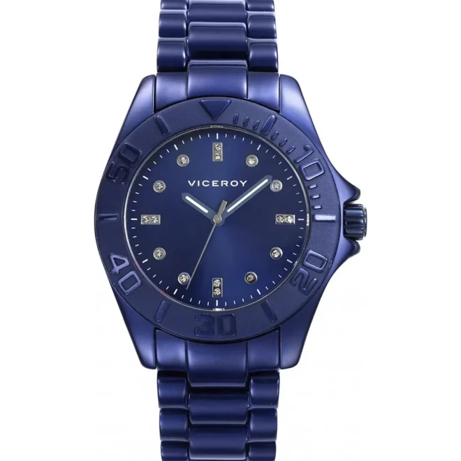 Reloj Viceroy para hombre en aluminio IP azul con movimiento de cuarzo japonés 40728-37