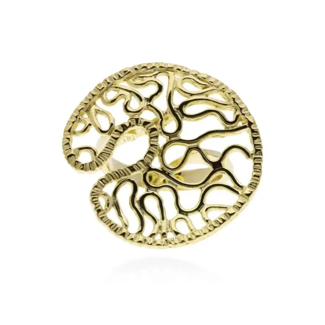 Anillo Marina García HIGH LINE de plata dorada 91143SD